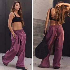🆕 FP Movement One More Time Wide Leg Pant in Clove, Small Petite, NWOT